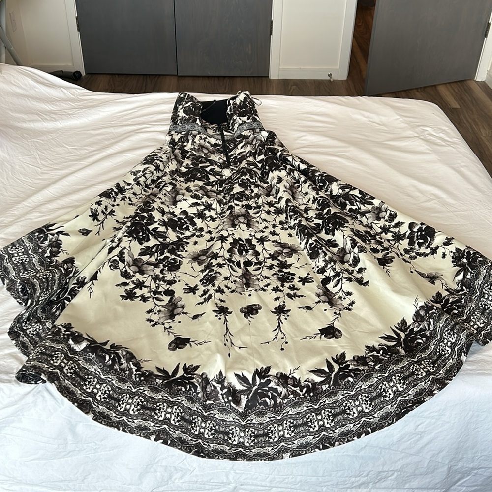NWT!!! Alice & Olivia Florence High Low Gown Maxi w/Elevated Floral Print - Picture 14 of 15